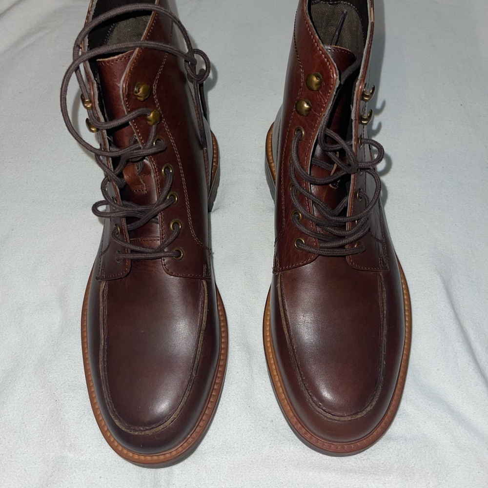 Express Dark Brown Leather Men's Boots